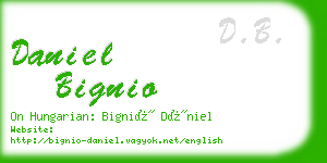 daniel bignio business card